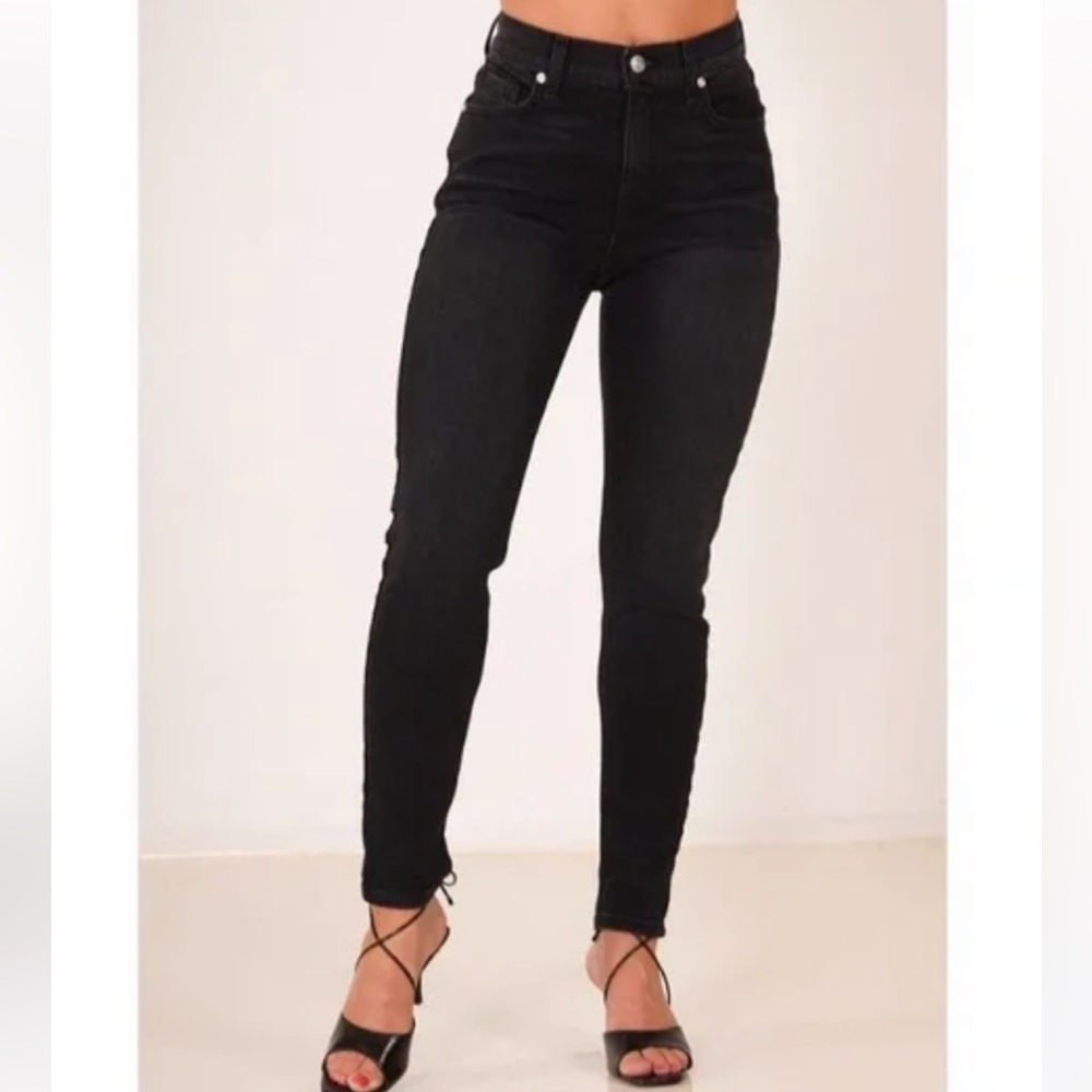 High Waisted Black Skinny Jeans